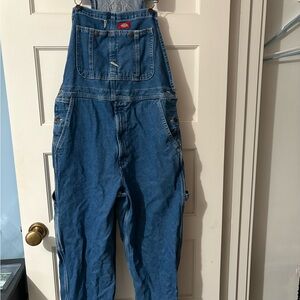 Dickies Men's Blue Denim Overalls